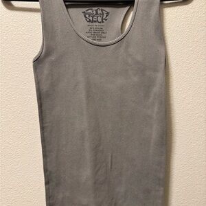 Y2K Lipstick Boutique Gray Tank Top